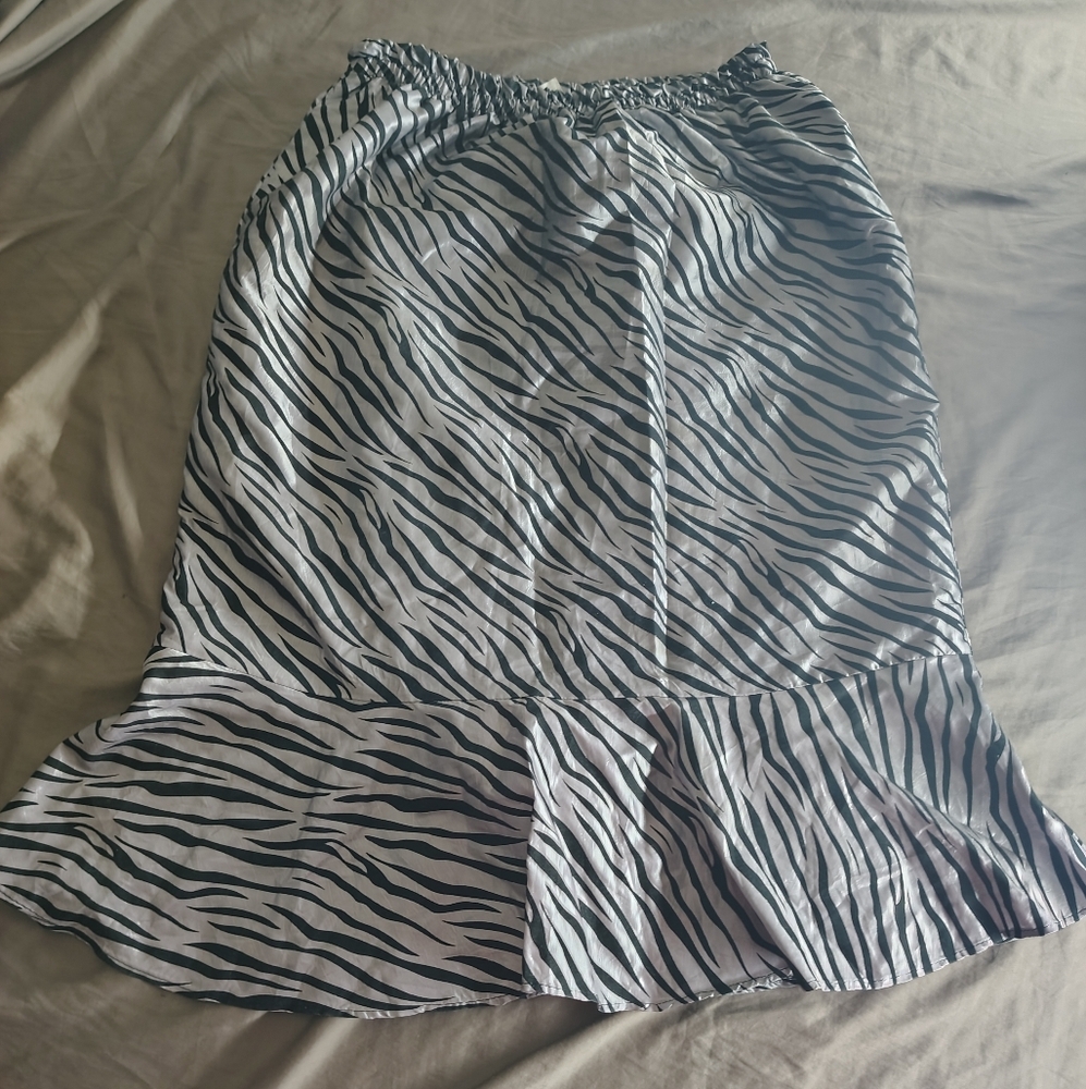 Zebra Print Women's Skirt Vintage